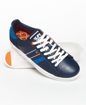 Superdry Sleek Tennis Férfi Tornacipő Sötétkék | LMOYN5841